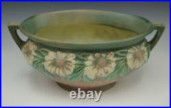 Roseville Pottery 1928 Arts And Crafts Dahlrose Jardiniere Bowl Oval Handled