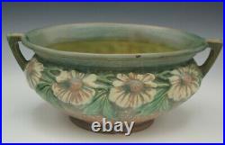 Roseville Pottery 1928 Arts And Crafts Dahlrose Jardiniere Bowl Oval Handled