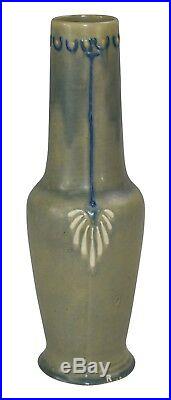 Roseville Pottery Aztec Blue Arts and Crafts Vase 16-10 (Rhead)