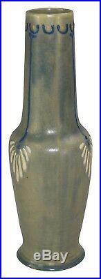 Roseville Pottery Aztec Blue Arts and Crafts Vase 16-10 (Rhead)