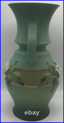 Roseville Pottery Gardenia Vase, Shape 688-12, Turquoise/Green