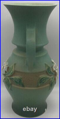 Roseville Pottery Gardenia Vase, Shape 688-12, Turquoise/Green