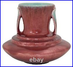 Roseville Pottery Orian Red Art Deco Ceramic Vase 737-7