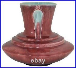 Roseville Pottery Orian Red Art Deco Ceramic Vase 737-7