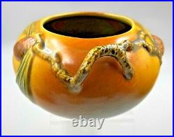 Roseville Pottery Pinecone Rose Bowl / Vase Ca1935 #278-4 Exc Condition