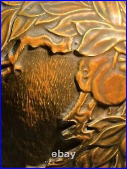 Roseville Rosecraft Panel Brown 1926 Art Pottery Ceramic Vase 293-8 Collectible