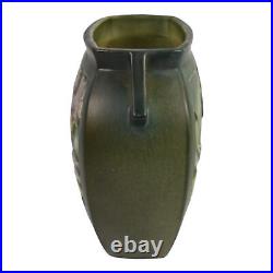 Roseville Rosecraft Panel Green 1926 Vintage Art Pottery Ceramic Pillow Vase