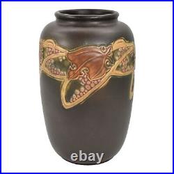 Roseville Rosecraft Vintage Brown 1925 Vintage Art Pottery Ceramic Vase