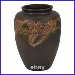 Roseville Rosecraft Vintage Brown 1925 Vintage Art Pottery Ceramic Vase 274-5