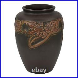 Roseville Rosecraft Vintage Brown 1925 Vintage Art Pottery Ceramic Vase 274-5