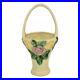 Roseville Rozane 1917 Antique Art Pottery Ivory Tall Ceramic Basket
