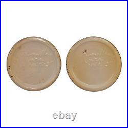 Roseville Rozane Patterns Brown 1941 Art Pottery Ceramic Candle Holders 1144-3