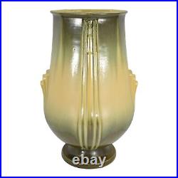 Roseville Russco Green 1934 Vintage Art Deco Pottery Ceramic Flower Vase 702-12