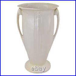 Roseville Russco Ivory 1934 Vintage Art Deco Pottery Ivory Ceramic Vase 701-10