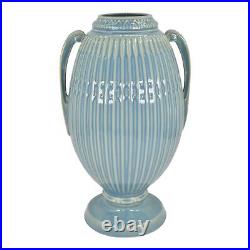 Roseville Savona Blue 1924 Vintage Art Deco Pottery Ceramic Vase 379-12
