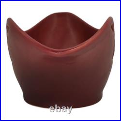 Roseville Silhouette Red 1950 Mid Century Modern Art Pottery Ceramic Bowl 728-10