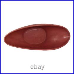 Roseville Silhouette Red 1950 Mid Century Modern Art Pottery Ceramic Bowl 728-10