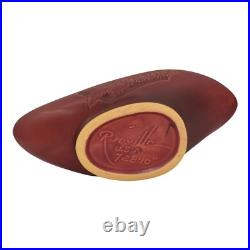 Roseville Silhouette Red 1950 Mid Century Modern Art Pottery Ceramic Bowl 728-10