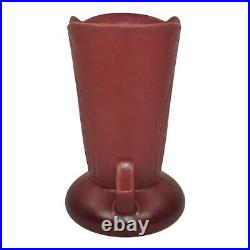 Roseville Silhouette Red 1950 Mid Century Modern Art Pottery Ceramic Vase 780-6
