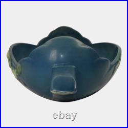 Roseville Snowberry Blue 1947 Vintage Art Pottery Ceramic Console Bowl 1BL2-12