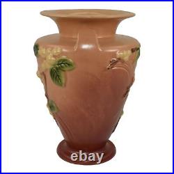 Roseville Snowberry Pink 1947 Mid Century Modern Art Pottery Ceramic Vase 1V2-8