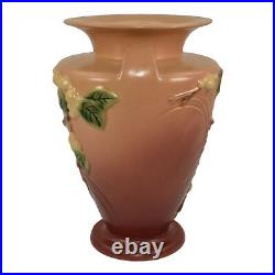 Roseville Snowberry Pink 1947 Mid Century Modern Art Pottery Ceramic Vase 1V2-8
