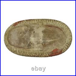 Roseville Sylvan 1920 Vintage Art Pottery Leaves Large Oval Ceramic Bowl