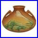 Roseville Thornapple Brown 1937 Art Deco Pottery Ceramic Squat Vase 808-4