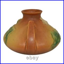 Roseville Thornapple Brown 1937 Art Deco Pottery Ceramic Squat Vase 808-4