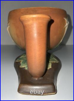 Roseville Thornapple Centerpiece Brown 1937 Vintage Art Deco Pottery Ceramic 313