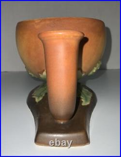 Roseville Thornapple Centerpiece Brown 1937 Vintage Art Deco Pottery Ceramic 313