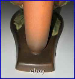 Roseville Thornapple Centerpiece Brown 1937 Vintage Art Deco Pottery Ceramic 313