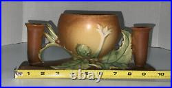 Roseville Thornapple Centerpiece Brown 1937 Vintage Art Deco Pottery Ceramic 313