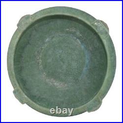 Roseville Topeo Blue 1934 Vintage Art Deco Pottery Ceramic Buttressed Bowl 247-5