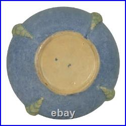 Roseville Topeo Blue 1934 Vintage Art Deco Pottery Ceramic Buttressed Bowl 247-5