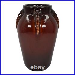 Roseville Topeo Red 1934 Vintage Art Pottery Ceramic Vase 657-6