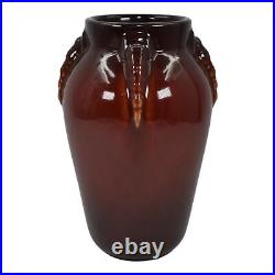 Roseville Topeo Red 1934 Vintage Art Pottery Ceramic Vase 657-6