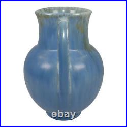 Roseville Tourmaline Blue 1933 Vintage Art Deco Pottery Ceramic Vase 679-6