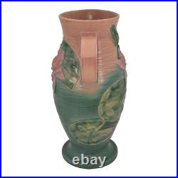 Roseville Water Lily Pink 1943 Vintage Art Deco Pottery Ceramic Floor Vase 85-18