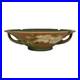 Roseville White Rose Brown Green 1940 Vintage Art Pottery Ceramic Bowl 390-8