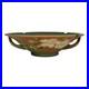 Roseville White Rose Brown Green 1940 Vintage Art Pottery Ceramic Bowl 390-8