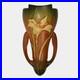 Roseville Zephyr Lily Brown 1946 Vintage Art Pottery Ceramic Wall Pocket 1297-8