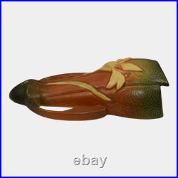 Roseville Zephyr Lily Brown 1946 Vintage Art Pottery Ceramic Wall Pocket 1297-8