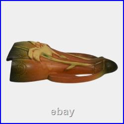 Roseville Zephyr Lily Brown 1946 Vintage Art Pottery Ceramic Wall Pocket 1297-8
