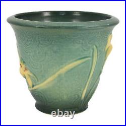 Roseville Zephyr Lily Green 1946 Art Pottery Ceramic Flower Pot Planter 672-5