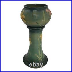 Roseville Zephyr Lily Green 1946 Art Pottery Ceramic Jardiniere Pedestal 671-8