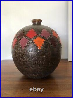 Round Bitossi Pottery Vase Italian Ceramic Raymor Rosenthal Netter