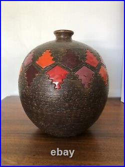 Round Bitossi Pottery Vase Italian Ceramic Raymor Rosenthal Netter