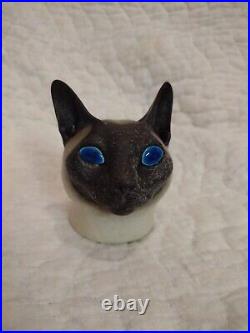 Royal Copenhagen Aluminia Faience Art Pottery Ceramic Cat Head Jeanne Grut