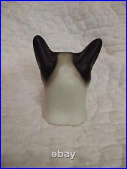 Royal Copenhagen Aluminia Faience Art Pottery Ceramic Cat Head Jeanne Grut